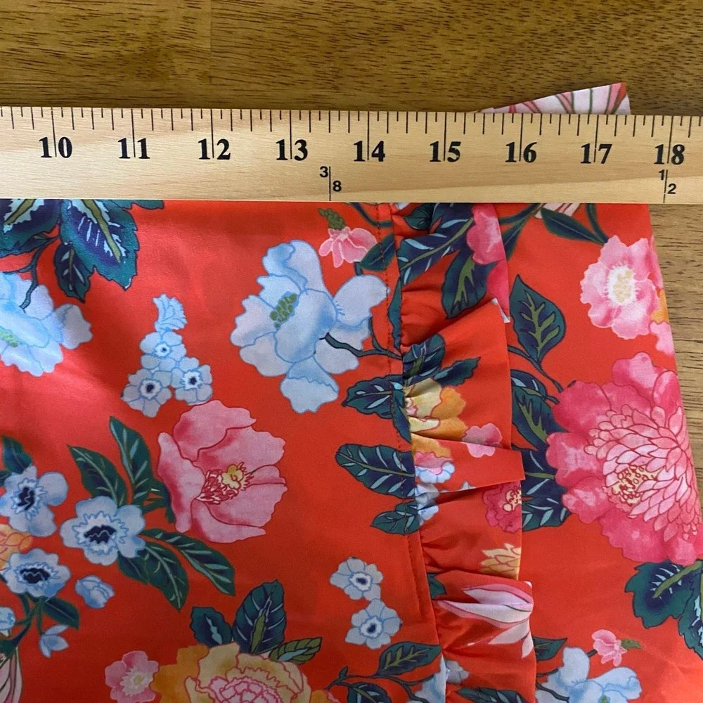 Smith & Quinn The Blaire Skort Women's Large Floral Ruffle Golf Skirt Preppy NWT